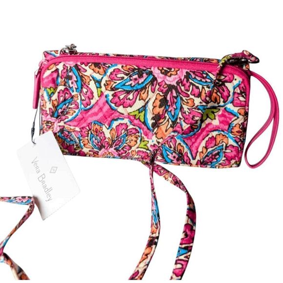 NWT VERA BRADLEY Wallet Crossbody In Sunburst Floral - Picture 2 of 4